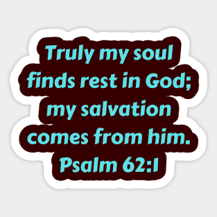 Bible Verse Psalm 62:1 Sticker